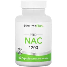 NAC N-Acetyl-L-Cysteine Natures Plus Pro NAC 1200, 600 мг 60 капсул