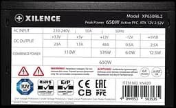 Блок живлення Xilence Performance C+ 650W 80+ White (XP650R6.2_Bulk) - мініатюра 3