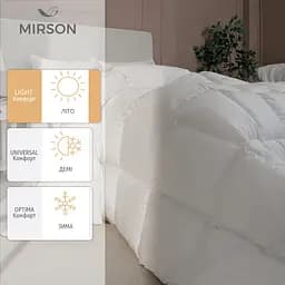 Ковдра пухова MirSon DeLuxе 028, полуторна, 215x155, біла (2200000006462) - мініатюра 3