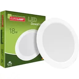 Світлодіодний світильник Eurolamp LED Downlight NEW 18W 4000K круглий (LED-DLR-18/4(new))