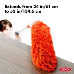 Швабра Oxo Good Grips для видалення пилу з регульованою ручкою біла з червоним (1334580) - мініатюра 5