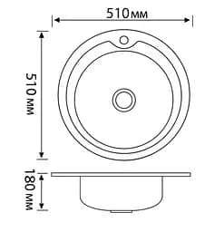Кухонна мийка Brinex 510-D 0,8 мм, врізна BRIN510MDEC08 - мініатюра 9