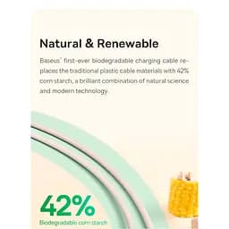Кабель Baseus Habitat Series Fast Charging Cable Type-C to Lightning 20W 2m P10360201631-01 Green - мініатюра 7