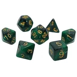 Набір кубиків Galaxy 7 Dice Set - Dark green , 7 шт. (g7dgala05)
