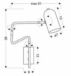 Бра Candellux 21-75451 HOSTI - мініатюра 3
