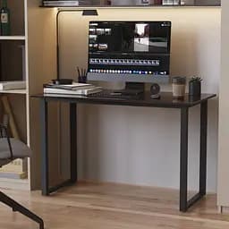 Стіл письмовий Кнап 2 Ferrum-decor 750x1000x700 Чорний метал ДСП Венге Магія 16 мм (FRD-106412)