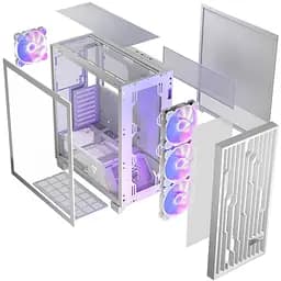 Корпус Modecom VOLCANO PERUN APEX ARGB MIDI WHITE 4x140 мм fans USB 3.0x2+TYPE-C без БЖ ATX (AT-PERUN-4F-ARGB-20-00000) - мініатюра 2