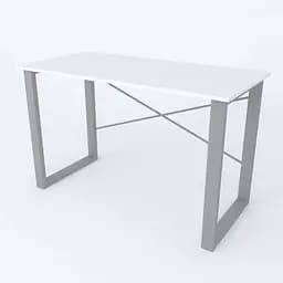 Письмовий стіл Ferrum-decor Драйв 750x1400x700 Сірий метал ДСП Біле 16 мм (FRD-103199)