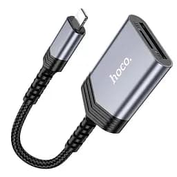 Переходник - считыватель карт памяти iPhone - Hoco ua25 card reader 2 в 1