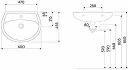 Раковина Kolo Idol 60x45 M1116000U - мініатюра 2