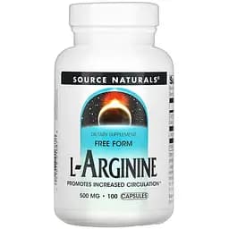Амінокислота Source Naturals L-Arginine 500 мг 100 капсул