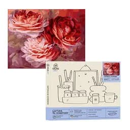 Набір для розпису по номерах "Червоні троянди" 40*50 см