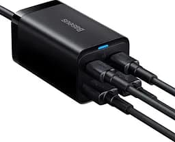 Мережевий зарядний пристрій Baseus GaN3 Pro Desktop Fast Charger 2C+2U 65W + Cable USB-C to USB-C Black (CCGP040101) [80903] - мініатюра 4