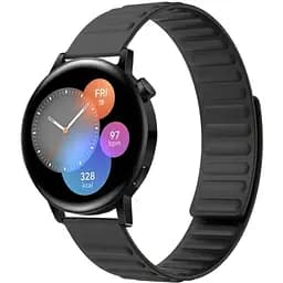 Силіконовий магнітний ремінець Primolux Magnet для годинника Huawei Watch GT2 42 мм, GT3 42 мм Black