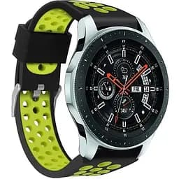 Спортивний ремінець Primo з перфорацією для годинника Samsung Galaxy Watch 46 мм SM-R800 Black Green