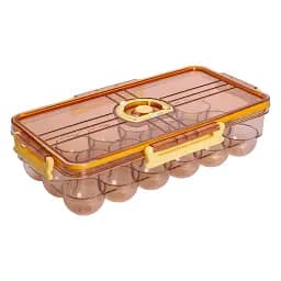 Лоток органайзер для зберігання яєць Yiwu HP-27-1 пластиковий на 18 комірок коричневий