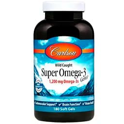 Супер Омега-3 Carlson Super Omega-3 600 мг из дикой природы 180 капсул