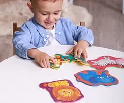 Бебі пазли Vladi Toys Дитинчата. Зоопарк, укр. мова, 15 елементів (VT1106-88) - мініатюра 2