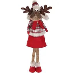 Мягкая игрушка BonaDi Олень в красном, девочка 16х15х58 см (000265364)