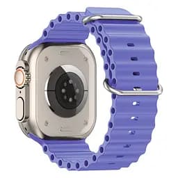 Силіконовий ремінець на смарт-годинник для Apple Watch 42,44,45,46,49 mm, Ocean Band, lilac, зі зручною застібкою, для годинника епл вотч, спортивний, ArmorStandart (ARM74246) - мініатюра 3