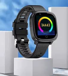 Розумний дитячий смарт-годинник Lemfo S52 з GPS трекером, SIM-картою, відеодзвінком, камерою та кнопкою SOS Чорний - мініатюра 4