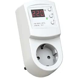 Мережевий фільтр захисне реле Voltronic ZUBR-R1 16А 3000ВА 120-280В з індикатором напруги