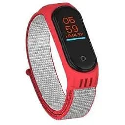 Ремешок Nylon Mi Band 5/6 Красный Розовый (18)