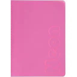 Книга записна Buromax Neon А5 80 аркушів у клітинку обкладинка PVC рожева (BM.24822180-10)