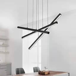 Чорна каскадна Led люстра Ø 80 см | Арт. A 55069-800 BK | Line F