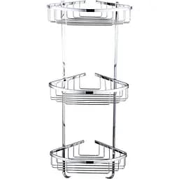 Полка двойная угловая Topaz 4134, Хром