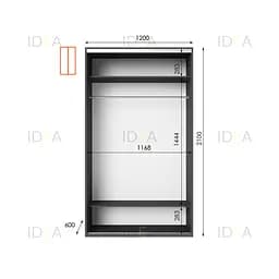 Шафа-купе Idea серія 9 120 x 60 x 210 см Антрацит - мініатюра 2