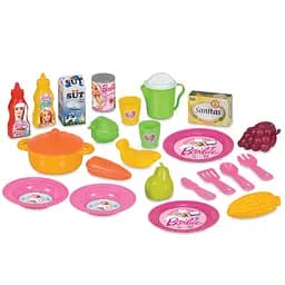 Візок з посудом та продуктами Dede Barbie 25 предметів (1508) - мініатюра 3