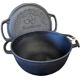 Котелок чавунний Наша Майстерня з кришкою-сковородою 5 л (Т403СР)