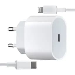 Сетевое зарядное устройство Apple 25W USB-C Power Adapter With Cable Type-C to Lightning High c0py Белый