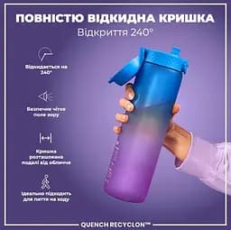 Пляшка для води ION8 1000 мл BPA Free Times To Drink (ЕКО пляшка) Blue &amp; Pink (I8RF1000PBPMOT) - мініатюра 3