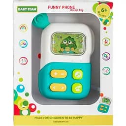 Іграшка музична Baby Team Веселий телефон (8655_бірюзовий) - мініатюра 3