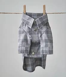 Сорочка картата для собак сіра М (довжина спинки 44-49см) - мініатюра 13