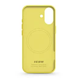 Силиконовый чехол с MagSafe для Apple iPhone 16, ICON2 MagCase, желтый, противоударный, панель с мягкой подкладкой, защита всего корпуса, поддержка беспроводной зарядки, совместим с защитными стеклами и пленками, ArmorStandart (ARM81315) - мініатюра 2