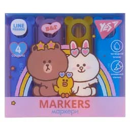 Маркер текстовый Yes Line Friends в наборе 4 шт. (391105)