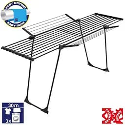 Сушарка для білизни настінна Casa Si Casa Flex Ultra Black (CS92180B04H) - мініатюра 2