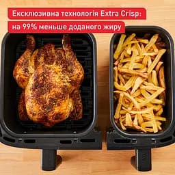 Мультипіч Tefal Dual EasyFry & Grill AirFryer сіро-чорний 2700 Вт (EY905D10) - мініатюра 9