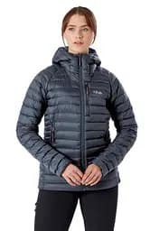 Пуховик жіночий rab Microlight Alpine Long Jacket Womens 14 Темно-сірий