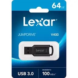 USB флеш накопичувач Lexar 64GB JumpDrive V400 Black USB 3.0 (LJDV400064G-BNBNG) - мініатюра 4