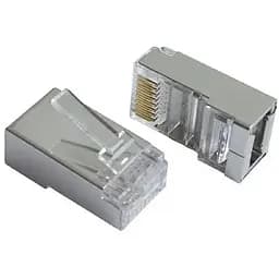 Конектор RJ45 FTP 40 шт. Grey Cat.5e Patron (CON-RJ-45-8P8C-40-Э)