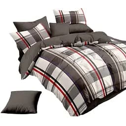 Комплект постільної білизни Novita Бязь, двуспальний, сірий (23924)