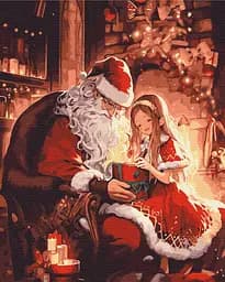 Картина за номерами на підрамнику Brushme Подарунок від Санти