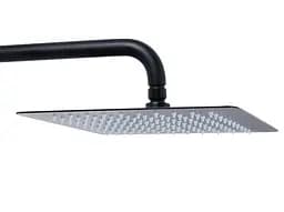 Душова система універсальна Qtap Sloup Black Matt термостатична з полицею QTSL57T105VNKBB - мініатюра 5
