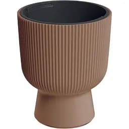  Кашпо для квітів Prosperplast Milly круглий на ніжці 240 мм каштаново-коричневий