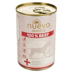 Влажный корм для собак с чувствительным пищеварением Nuevo Sensitive с говядиной 400 г