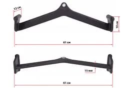 Ручка для тяги EasyFit з широким хватом 61 см - мініатюра 2